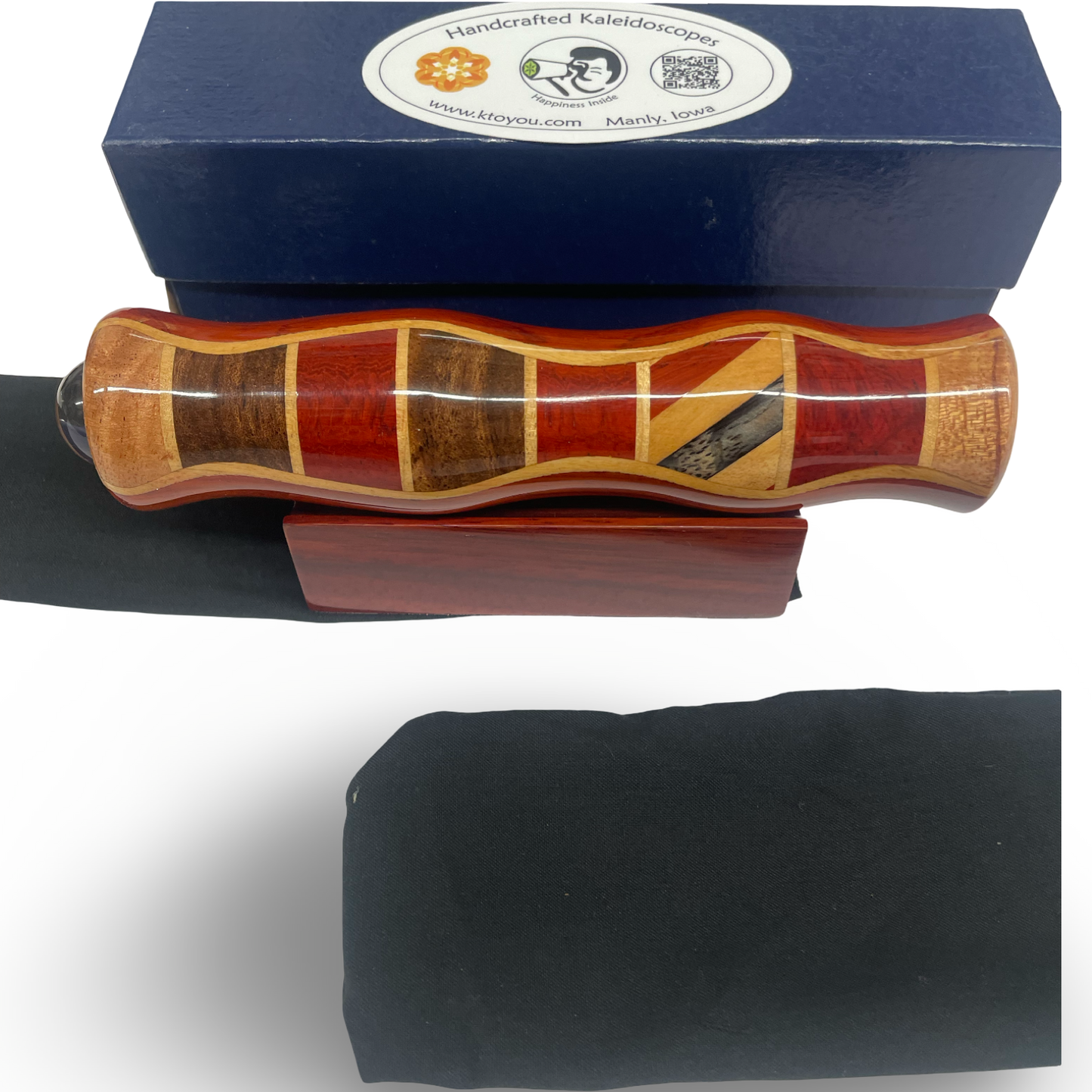 Laminated Solid Wood with Paduk and other Hardwoods Teleidoscope.