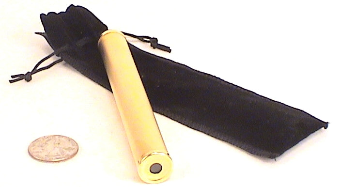 Brushed Brass Pocket Kaleidoscope with Black Bag