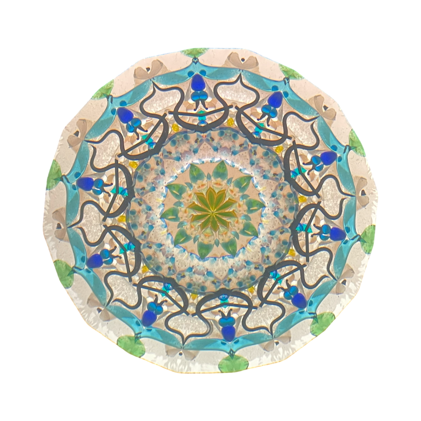 Stained Glass Kaleidoscope "ParaCone II in Green" # 9 of 12 2025 By Charles Karadimos
