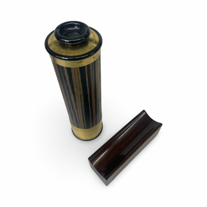 Vintage Kaleidoscope " Chesterwood" with wooden base and origional wooden matching case.By VanCort Instruments.