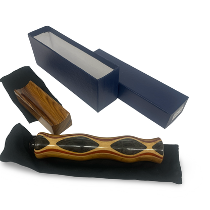 Explore Infinite Beauty with our 5.5-Inch Teak, Padauk, and Ebony Teleidoscope | Kaleidoscopes To You