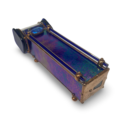 Stained Glass Kaleidoscopes, "Gemstone Sapphire" 2026 By Artist Sue Rioux.