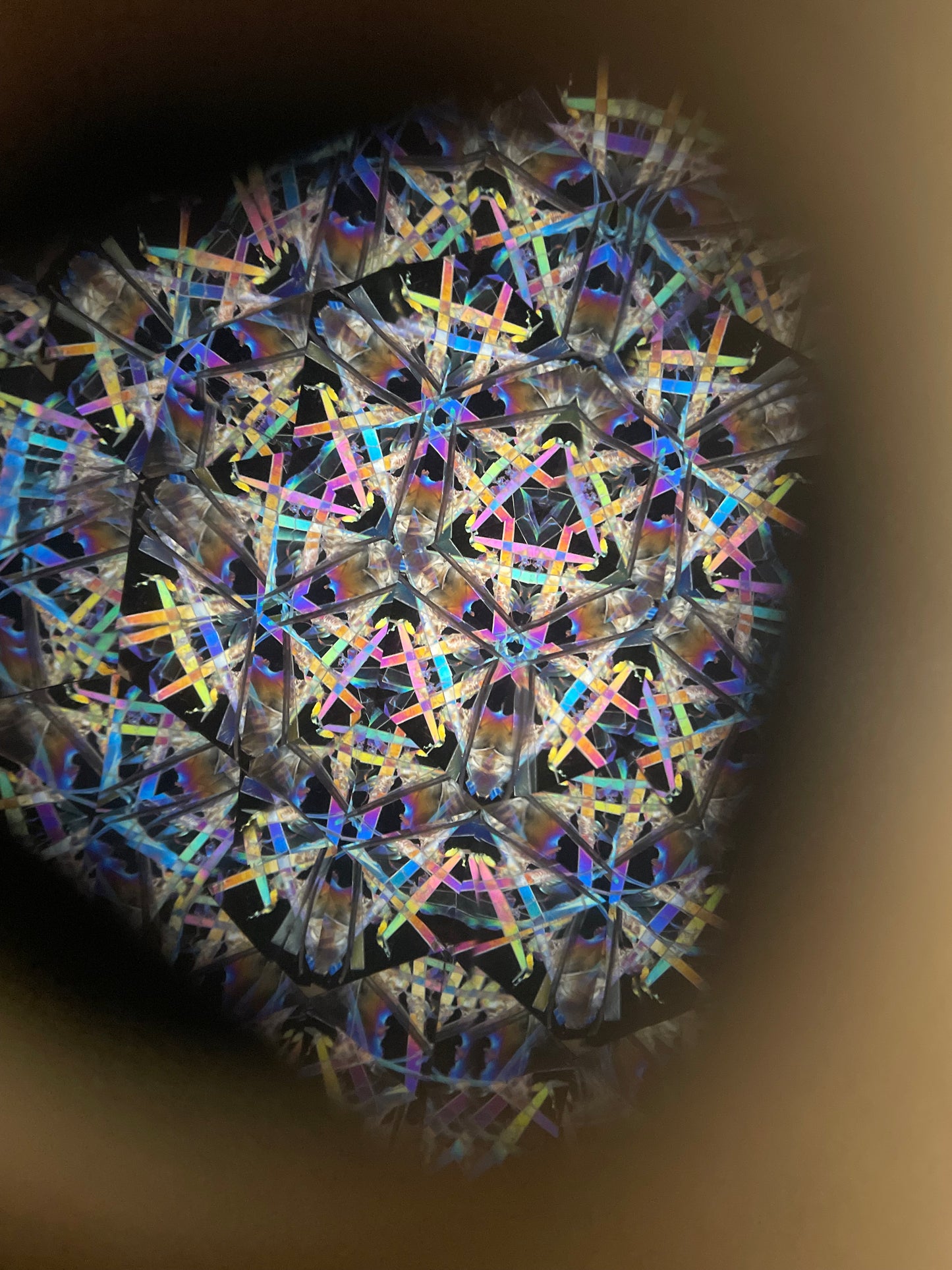 Spalted Maple Polorized Kaleidoscope by Earle Mc Neil 3 mirror system new December 2025