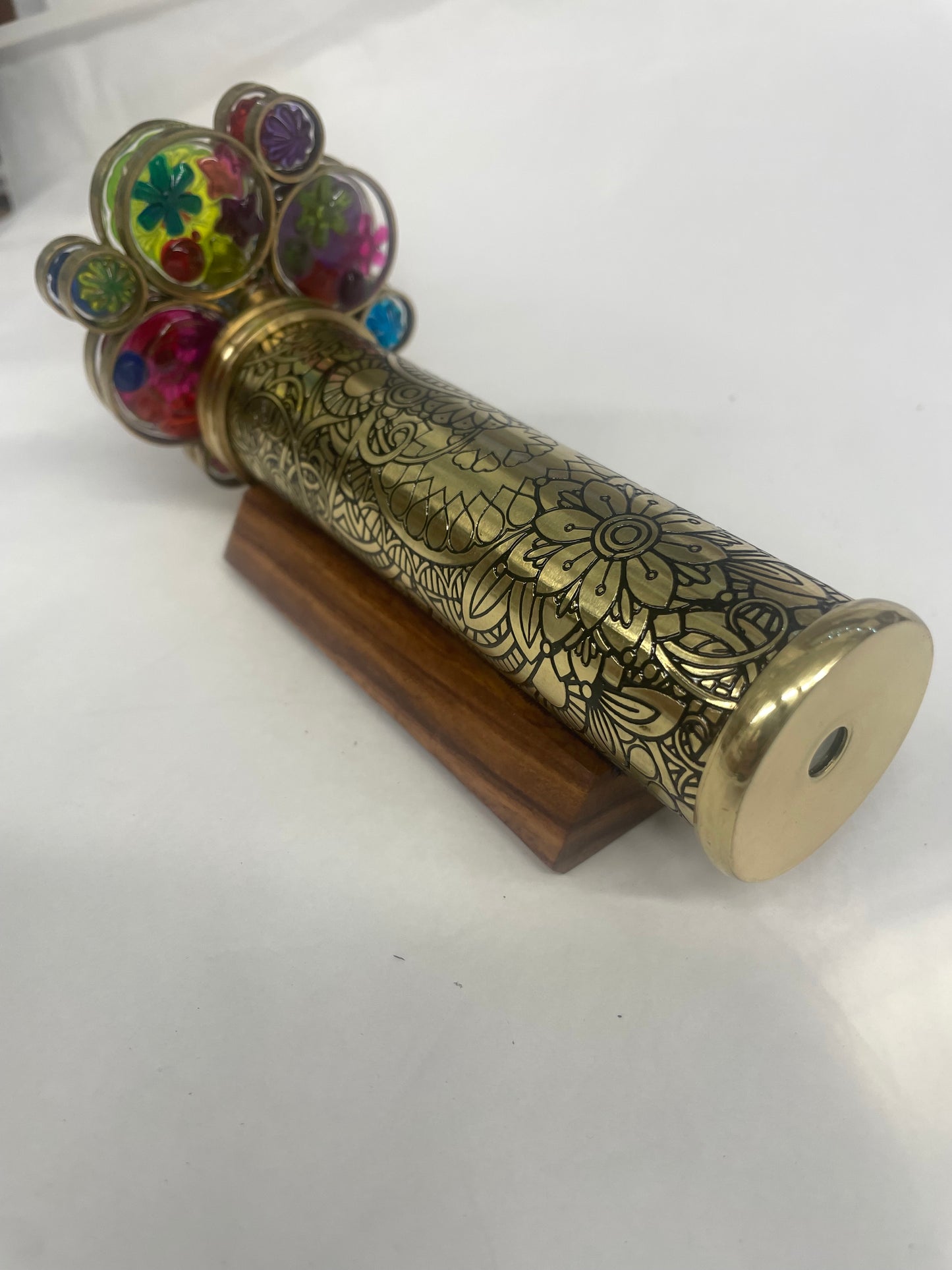 Brass Kaleidoscope "Floral Garden Brass Wheels"