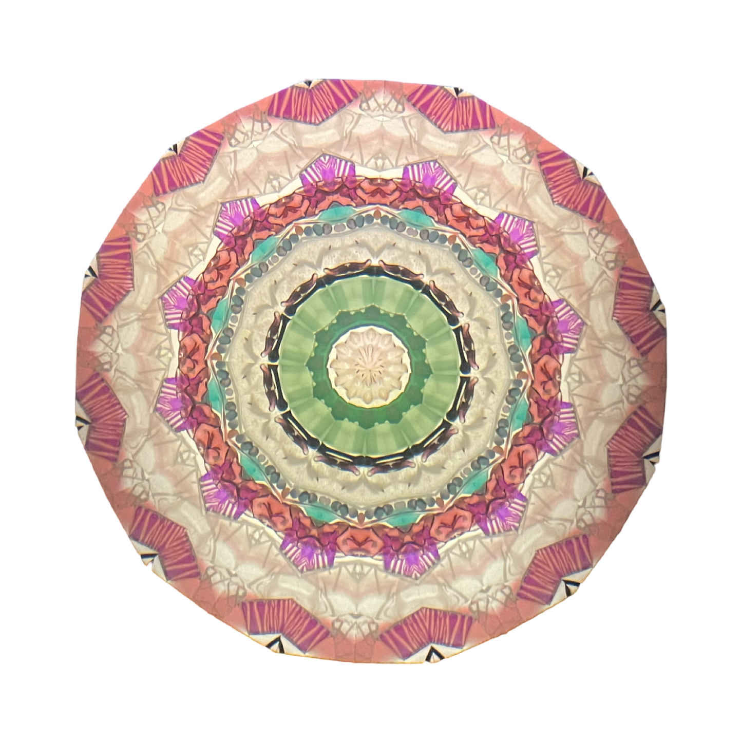 Stained Glass Kaleidoscope "Mandalay in Pastels # 2 of 4 2025 By Charles Karadimos.