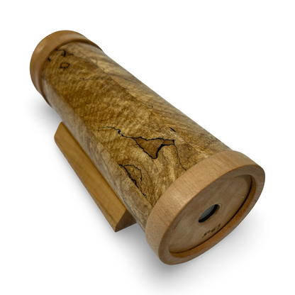 Spalted Maple Polorized Kaleidoscope by Earle Mc Neil 3 mirror system new Feb 2026