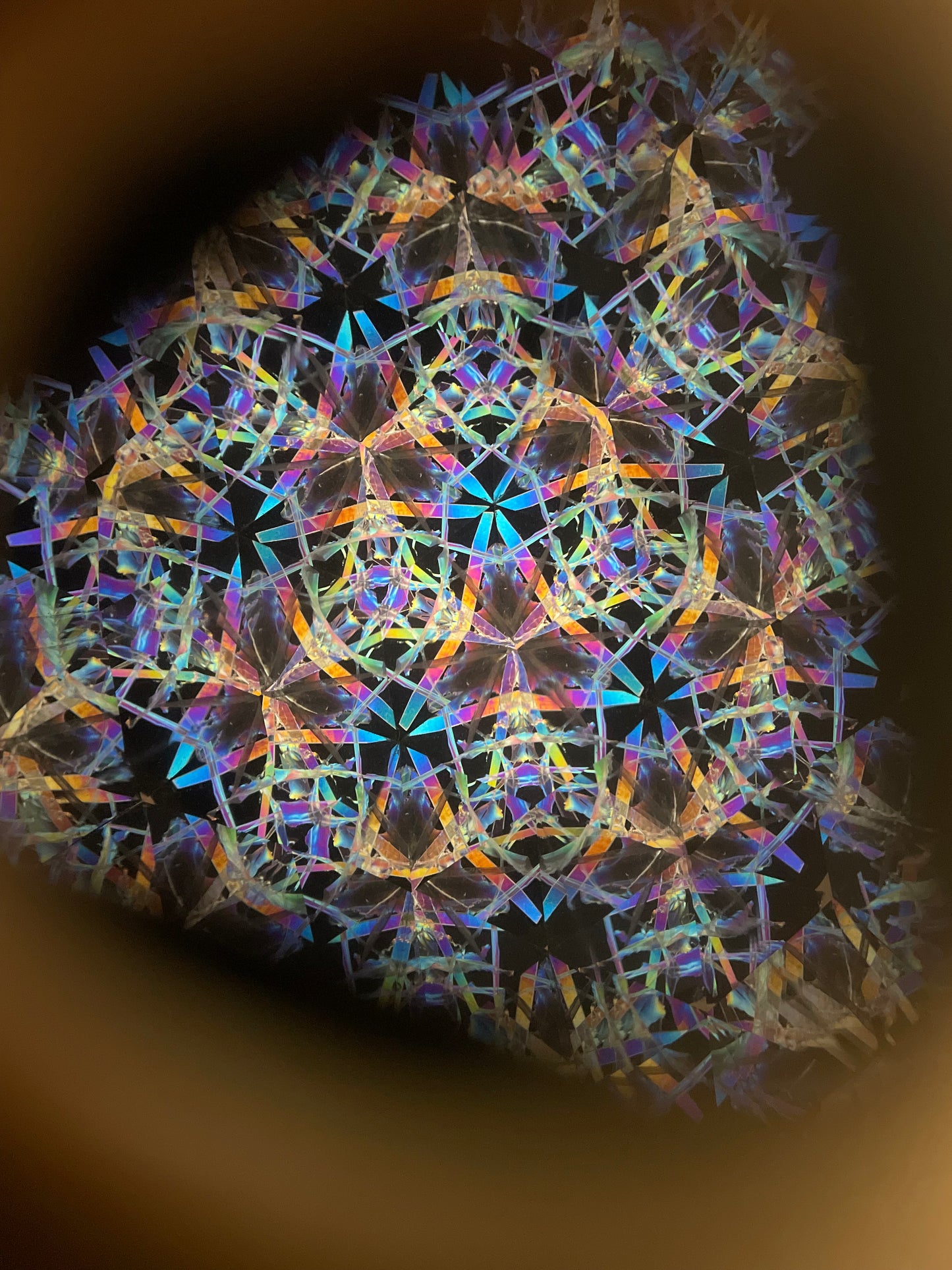 Spalted Maple Polorized Kaleidoscope by Earle Mc Neil 3 mirror system new December 2025