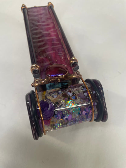 Stained Glass Kaleidoscope, "GS Amethyst 2026" By Artisan Sue Rioux.