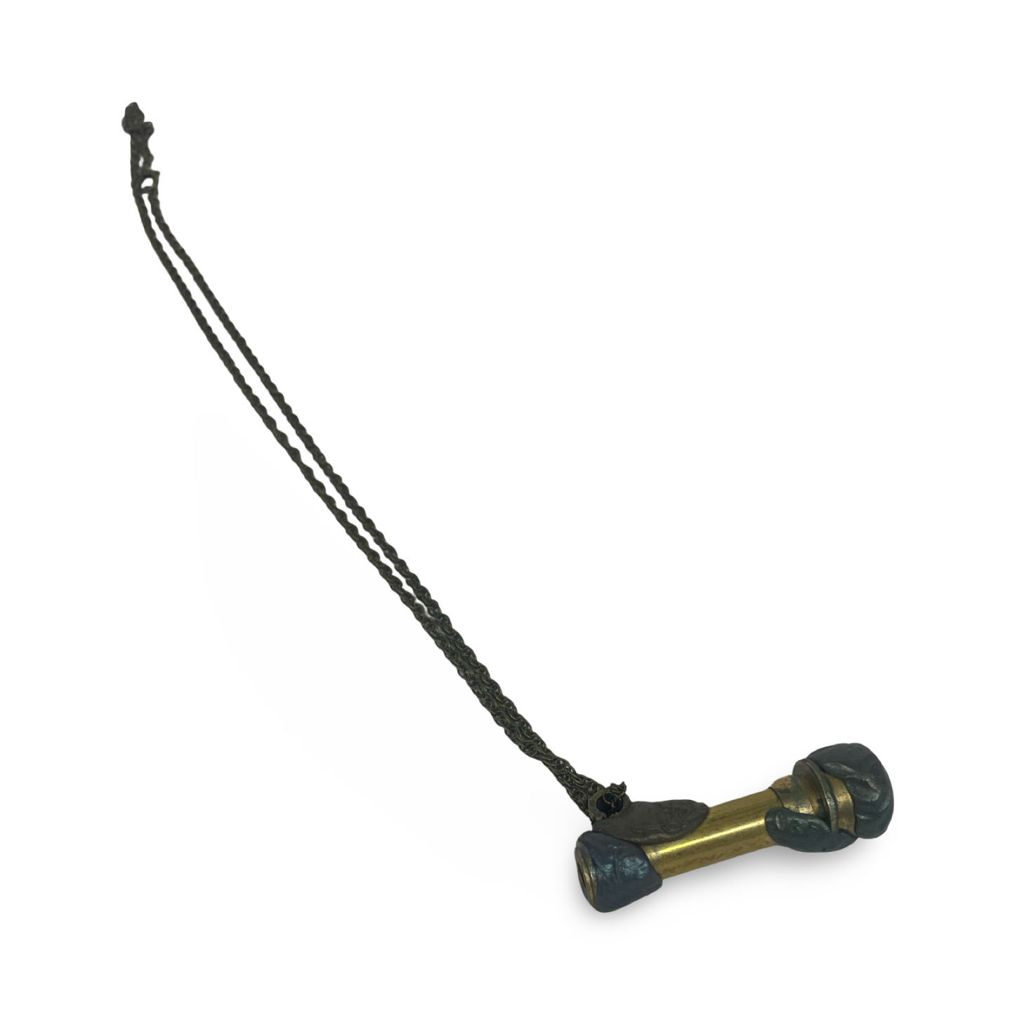 Kaleidoscope Necklace, Brass and Leaf Pattern By Jennifer.