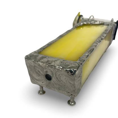 Mini Stained Glass Kaleidoscope In Yellow By Nancy and Alan Lindenmier