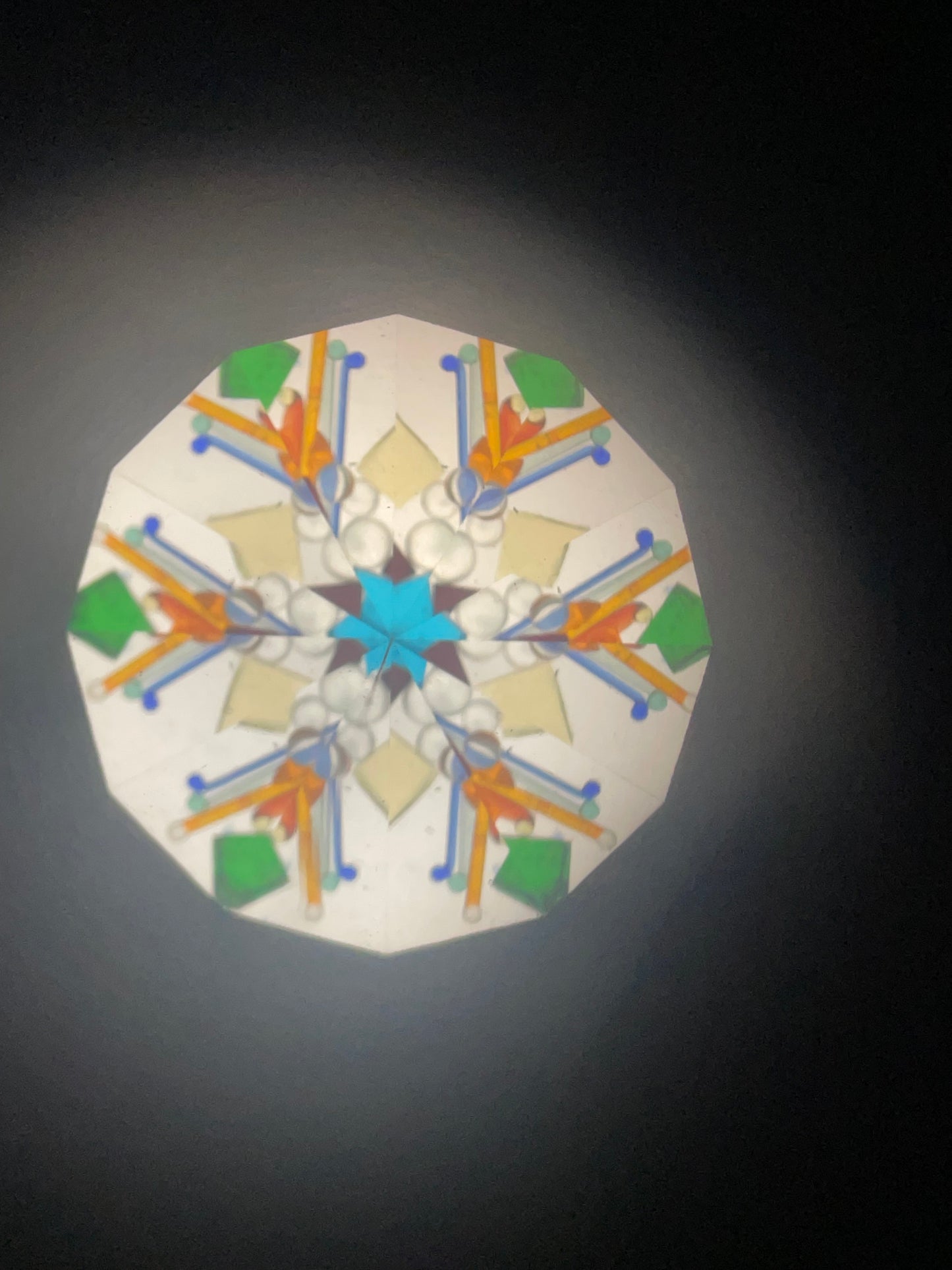 Vintage Kaleidoscope " Chesterwood" with wooden base and origional wooden matching case.By VanCort Instruments.