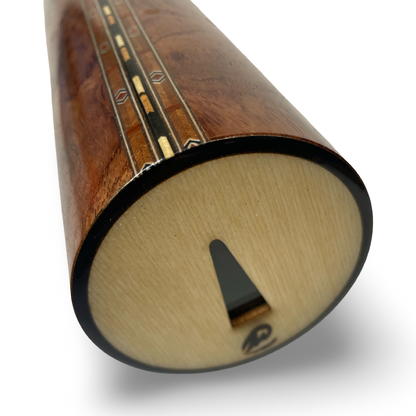 Wooden Kaleidoscope, Handheld in Quilted Sapele By Artists Carol and Mark Reynolds.