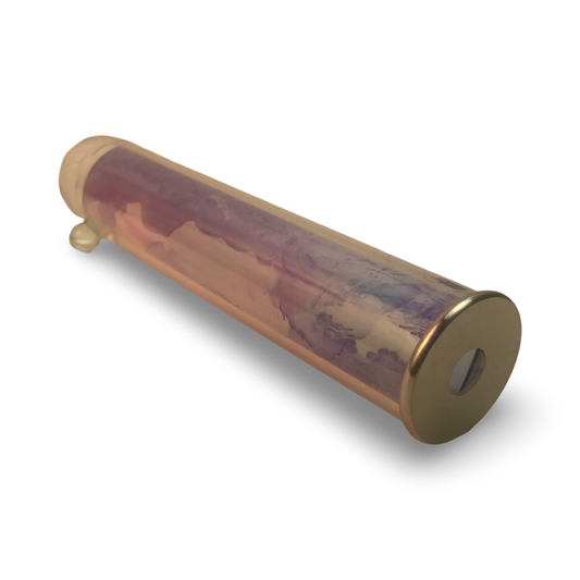 Handmade Glass Kaleidoscope, "Teleidoscope" in Purples by Marc Tickle.