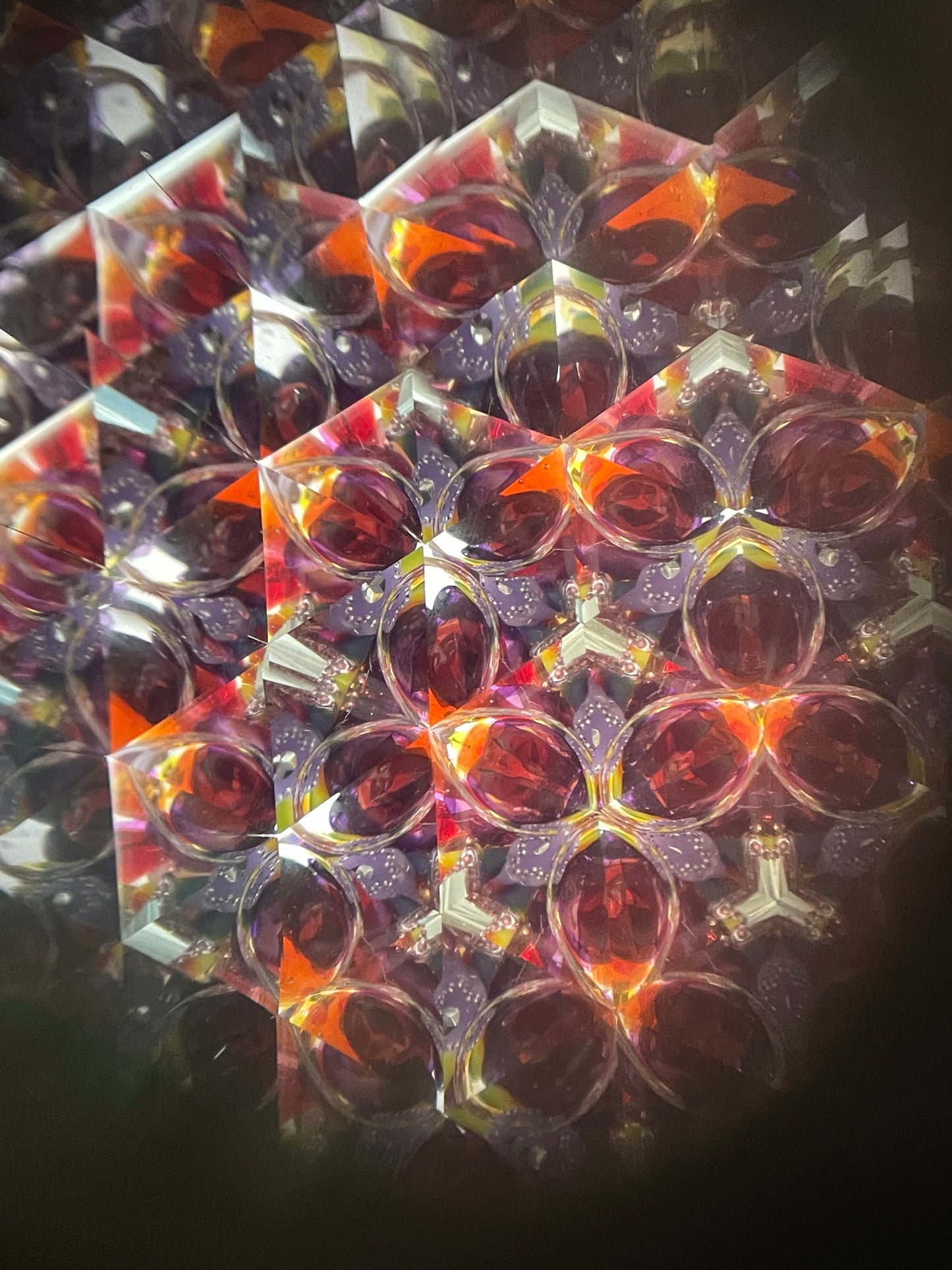 Mini Stained Glass Kaleidoscope In Yellow By Nancy and Alan Lindenmier