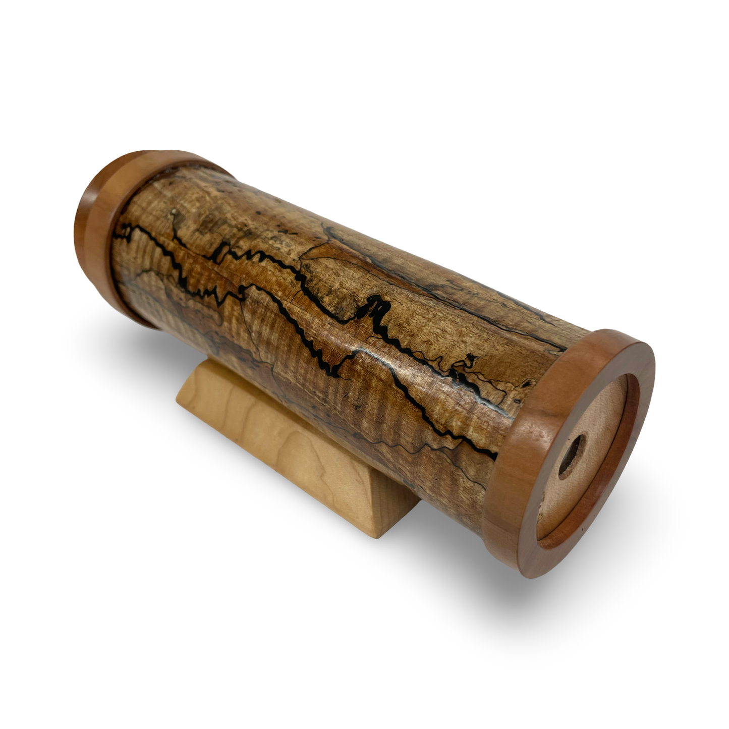 Spalted Maple Polorized Kaleidoscope by Earle Mc Neil 3 mirror system new December 2025