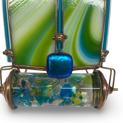 Handmade Stained Glass Kaleidoscopes "Journey # 79" By Sue Rioux.
