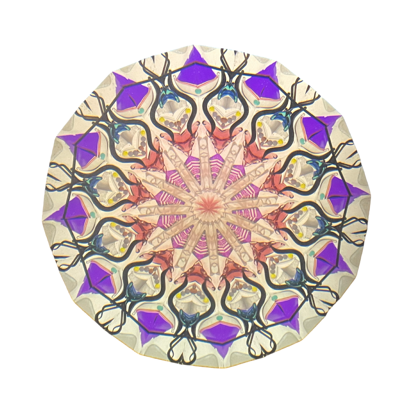 Stained Glass Kaleidoscope "Mandalay in Pastels # 2 of 4 2025 By Charles Karadimos.