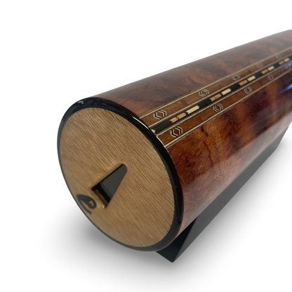 Wooden Kaleidoscope, Handheld in  Pomelle 2025 By Artists Carol and Mark Reynolds.
