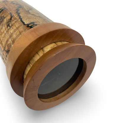 Spalted Maple Polorized Kaleidoscope by Earle Mc Neil 3 mirror system new December 2025