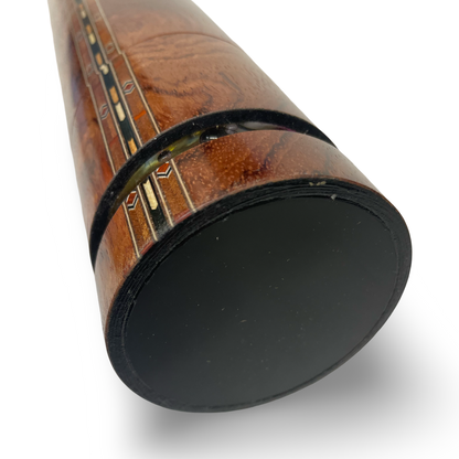 Wooden Kaleidoscope, Handheld in Quilted Sapele By Artists Carol and Mark Reynolds.