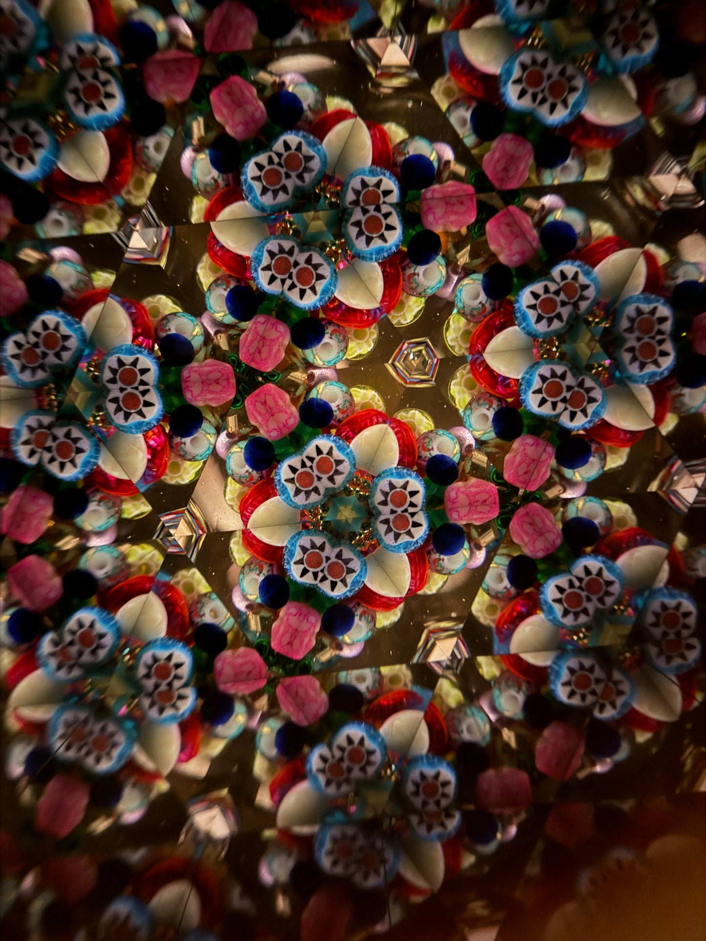 Wedding Kaleidoscope in Brass with Metal Stand By Artist Karl Schilling.