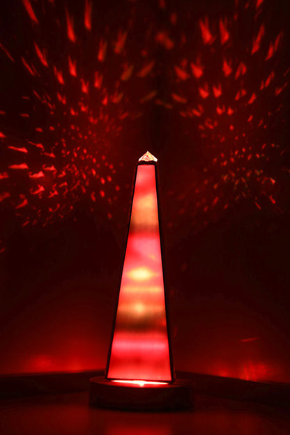 8 Inch Tall Kaleidoscope in Blue Stained Glass By Max of Spiriscope.