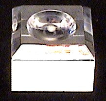 Clear Acrylic Marble /Sphere Stands Dimple Block # 571tall, 1 1/2 inches Square by 1 Inch tall main image