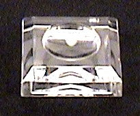 Clear Acrylic Marble Stands Dimple Block # 561, 1 1/4 inches Square by 3/8 Inches tall main image