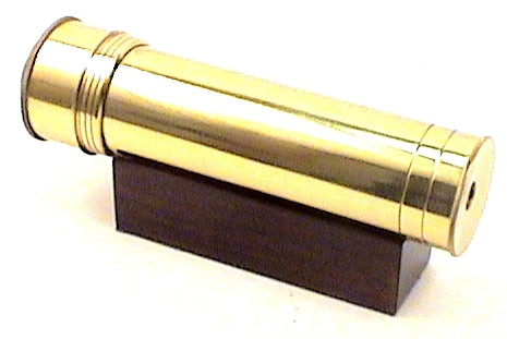 Escape, Brass Kaleidoscope, with Dark Wooden Base. main image