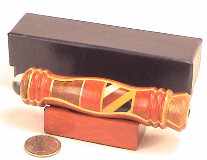 Handcrafted Teleidoscope 4.5 Inch long with Laminated Padauk and other Solid Woods by N&J Enterprises - Kaleidoscopes To You main image