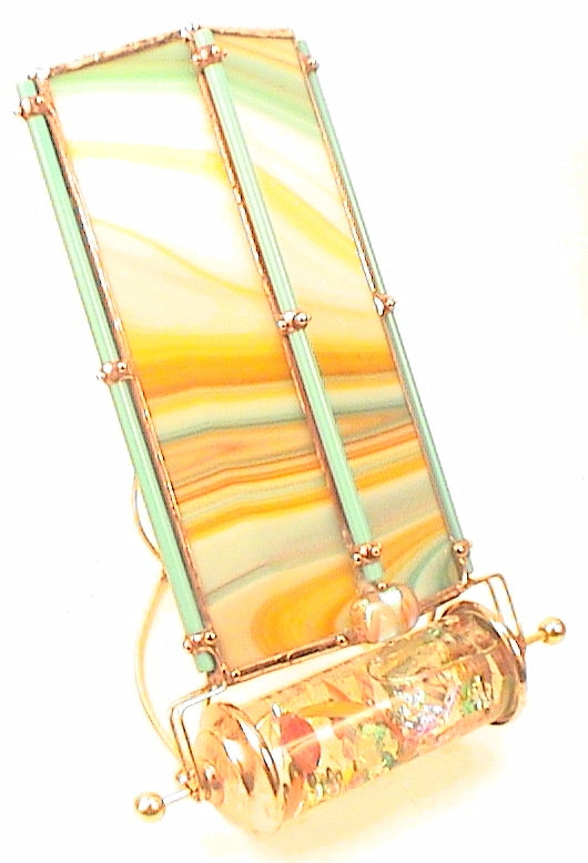 "Tropical Journey" Handcrafted Stained Glass Kaleidoscope by Sue Rioux  Limited Edition # 66 main image