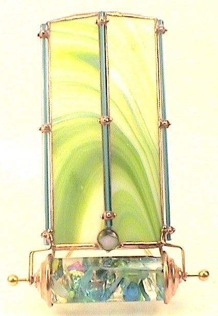 Handmade Stained Glass Kaleidoscopes "Journey # 71" By Sue Rioux. main image