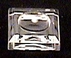 Innexpensive Clear Acrylic Stands Dimple Block #541,  7/8 Inch Square by 1/4 Inches tall main image