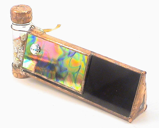 Kaleidoscope, "Quasar" Stained Glass Exterior with Oil Filled Kaleidoscope By Kaleidoscope Artist, Joanne Flattow- Jacobs main image