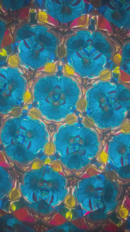 Brass Kaleidoscope "Floral Garden Brass Wheels"