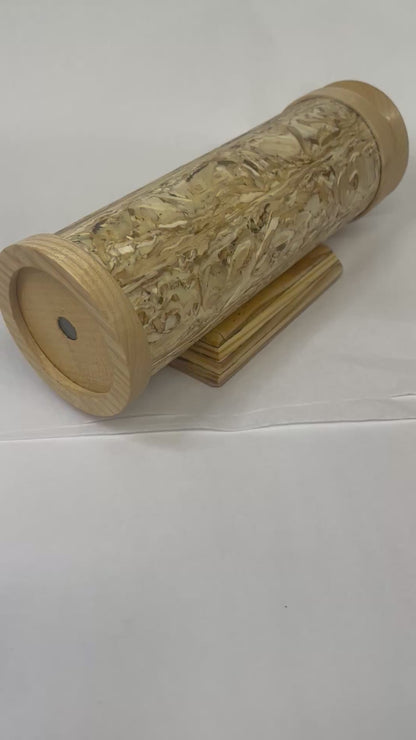 Wooden Kaleidoscope by Earle Mc Neil 2 mirror system new December 2025