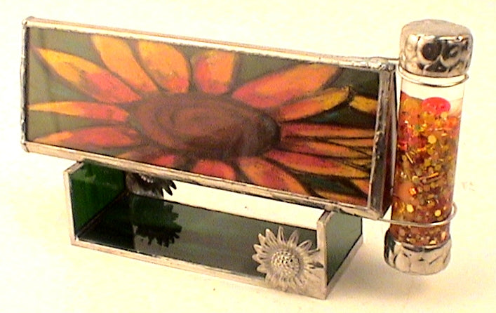 Stained Glass Kaleidoscopes, Modern Glass Art "Sunflower" By Kaleidoscope Artist  Joanne Jacobs main image