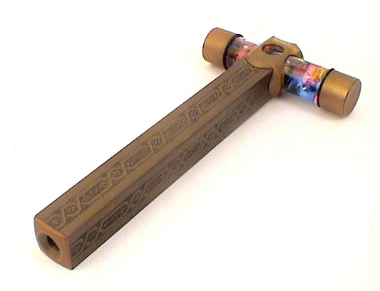 Vintage Kaleidoscopes, "Brass Oil St" By Artist Corki Weeks. main image